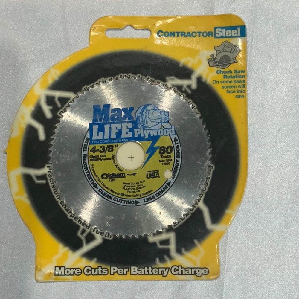 Max Life Plywood Saw Blade - Silver and Yellow